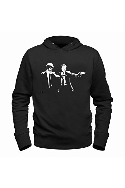 Alfa Tshirt Unisex Black Pulp Fiction Hooded Sweatshirt