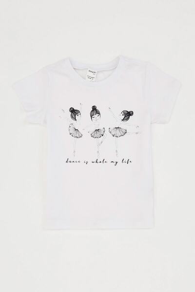DeFacto Baby Girl Ballerina Printed T-Shirt S2738A220Hs