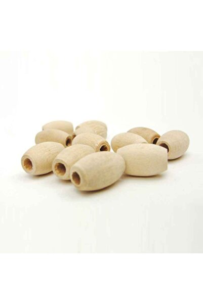 Ritzz خرز خشبي خام // نموذج برميل // 27 ملم // 5 قطع