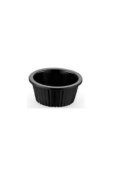 Zicco Black Round Minimal Sauce Bowl, Jam Bowl, 6 Pieces