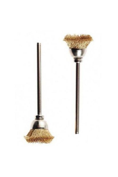 Proxxon Pin Yellow Wire Brush Set of 2 13 mm 28963