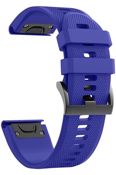Markacase Fenix 6 Pro\solar Için Quick Fit Özellikli Silikon Kordon 26 Mm Roy...
