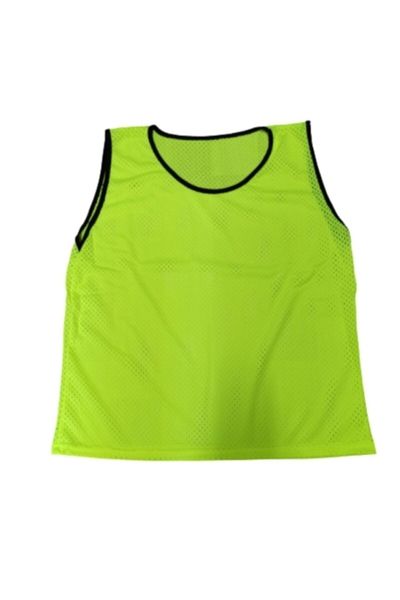 Yunus Perforated Mesh Training Vest Highlighter Yellow 10 Pieces
