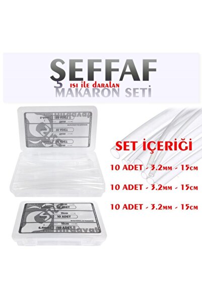 Site Hırdavat Şeffaf Renkli Isı Ile Daralan Makaron Woer 30 Parça 3.2-5-6.4mm