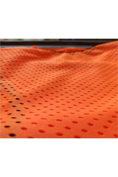 Yunus 10-Piece Orange Phosphorescent Mesh Training Vest with Holes