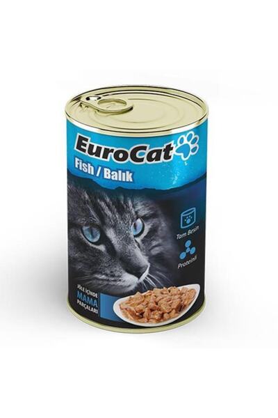 Eurocat Kedi Konservesi Balıklı 415gr