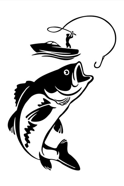 Quart Aksesuar Autocolant Pescar Autocolant Auto Pescar Autocolant Geam Negru 25 X 17 Cm