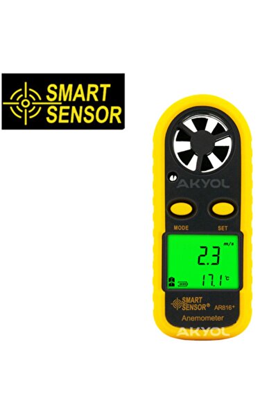 Smart Sensor Ar 816 Rüzgar Hızı Ve Sıcaklık Ölçer Anemometre