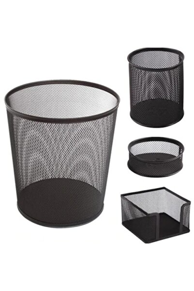 Genel Markalar Metal Ofis Seti 4'lü Çöp Kutulu Glb001 Fx