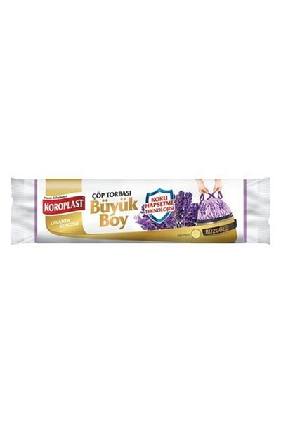 Koroplast Drawstring Garbage Bag Large Size 10 Pack - 25 Pieces (lavender)