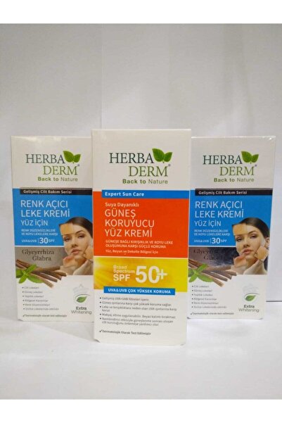 Herbaderm Herba Derm 2 Adet Leke Kremi Spf 50 Güneş Kremi