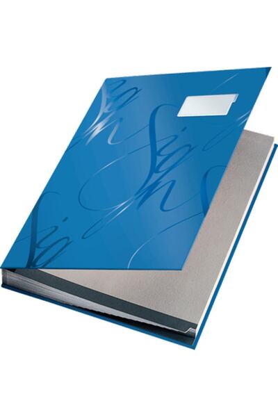 Leitz Design Imza Dosyası-18 Bölmeli Mavi