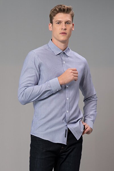 Lufian Mull Smart Gömlek Slim Fit Saks