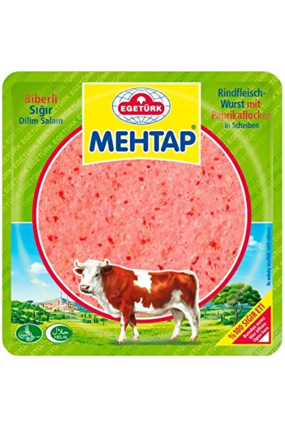 Mehtap Egetürk Biberli Sığır Dilim Salam %100 Sığır Eti 200gr