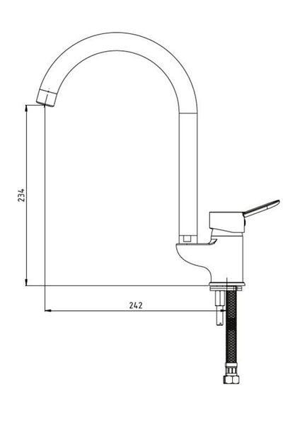 GPD Mte130 Iris Single Body Sink Faucet (tsen817)