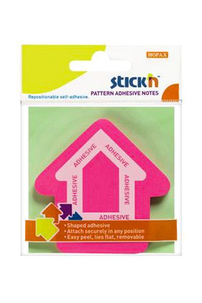 Gıpta Hopax Stickn 21542 Sticky Note Paper Arrow Shaped 50 Sheets 70x70 Mm Pink