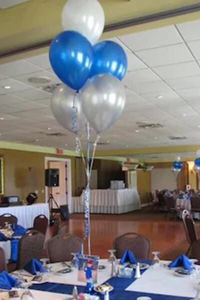 Parti dolabı 30Pcs Metallic Shiny Light Blue White Silver Gray Mixed Color Balloon