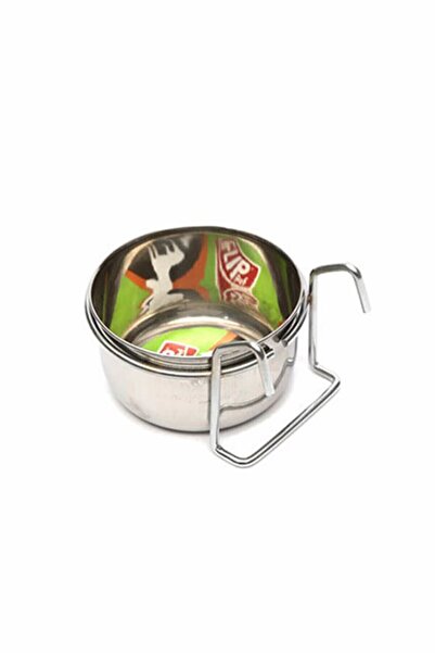 Generic Brand وعاء طعام للطيور من الفولاذ مع حزام تعليق، سعة 5 أونصة = 150 مل