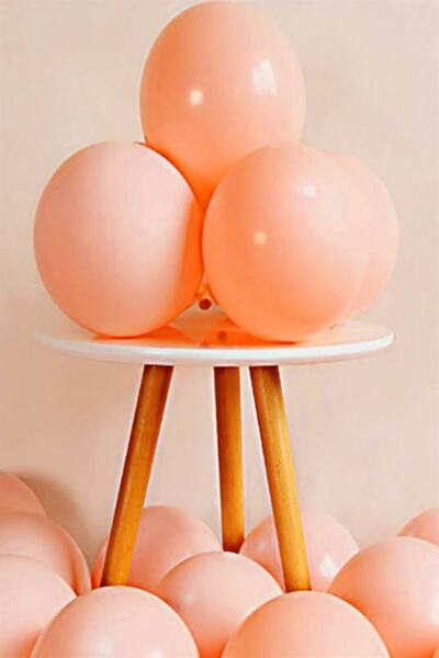 Partifabrik Macaron Salmon Color Pastel Balloon 25 Liters