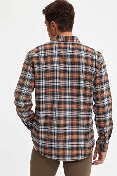 DeFacto Modern Fit Ekose Uzun Kollu Oduncu Gömlek