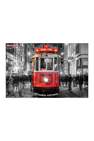 direkt-al Adhesive Cardboard Board Istanbul, Tram 33x48 Cm
