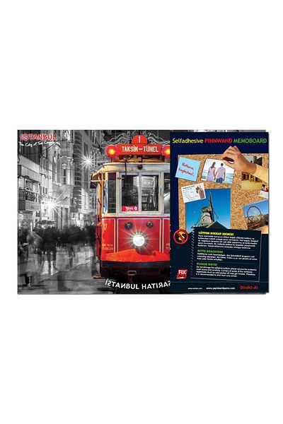 direkt-al Adhesive Cardboard Board Istanbul, Tram 33x48 Cm