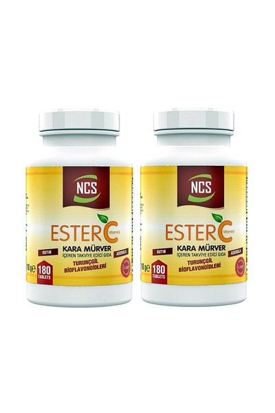 NCS Ester Vitamin C 1000 Mg 180 Tablets Black Mercury Orange Bioflavonides Routine Aserola 2 Pieces