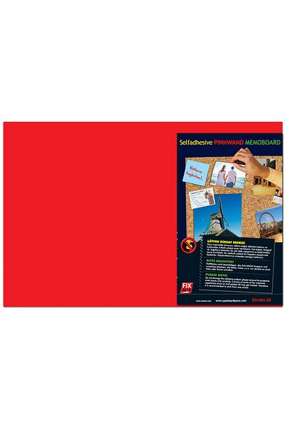 direkt-al Adhesive Cardboard Board with Red Background 58,5x46 Cm