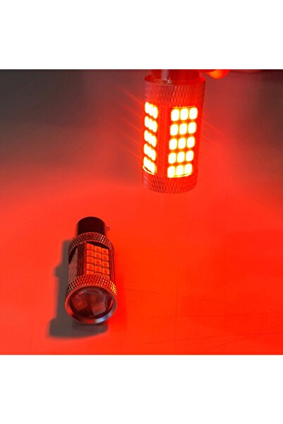 FEMEX Premium P21w-1157-9w- Çift Duy Şaşı Led Ampul Kırmızı Mercekli