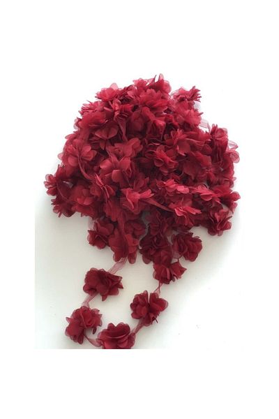 Hobigram Βουργουνδία Laser Cut Rose Στολίδι Υλικό Συσκευασίας Organza Fabric Τεχνητό Λουλούδι 12 Τεμάχια Τριαντάφυλλο – Διακοσμητικό