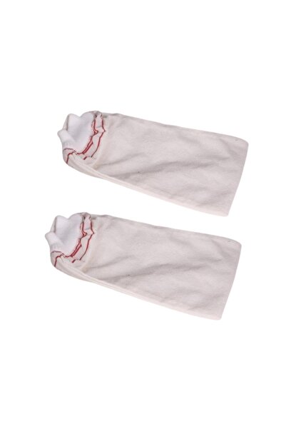 KaracaLif حقيبة حمام سميكة مطاطية بيضاء - × 2 قطعة