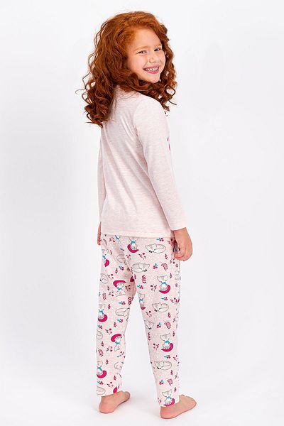 ROLY POLY Rolypoly Little Fox Pink Melange Girls Pajama Set