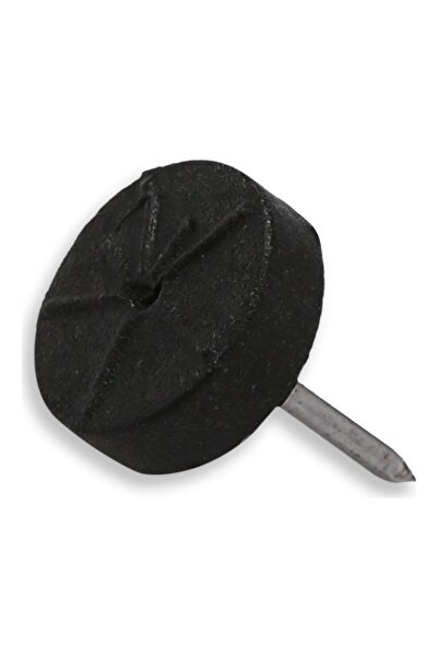 Tamiret Çivili Masa Sandalye Zemin Koruyucu Plastik Siyah Ayak 25 Adet Çap 16mm