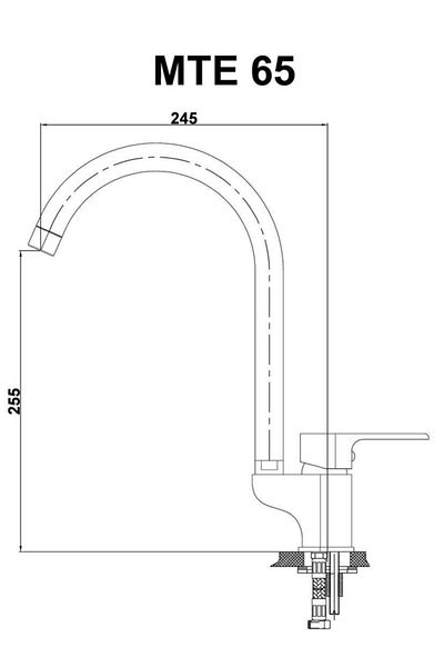 GPD Mte65-sg Atros Single Body Sink Faucet (black Granite Coating) (tsen817)