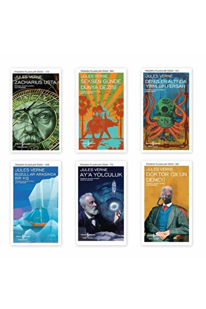 TÜRKİYE İŞ BANKASI KÜLTÜR YAYINLARI Jules Verne 6 Kitap Seti