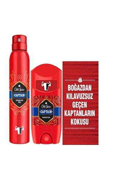 Old Spice Captain Sprey Deodorant + Stick Deodorant