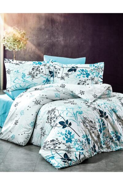 Nazenin Pat dublu din satin Blue Bambo Double Garden