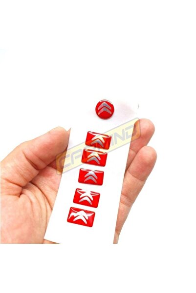 Carmind مجموعة ملصقات عجلة القيادة سيتروين باللون الأحمر