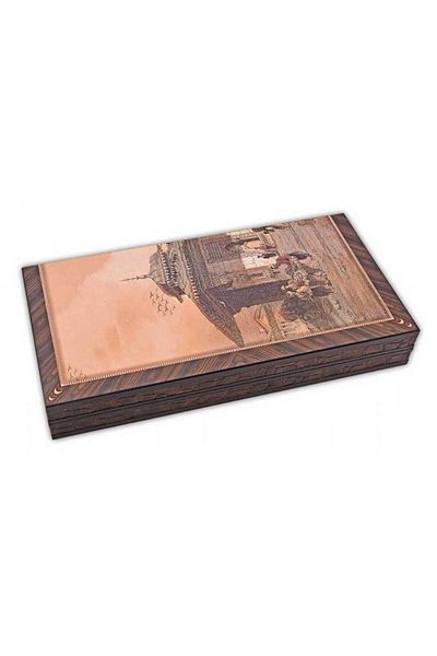 Ks Games Backgammon with Wooden Istanbul Skydar View