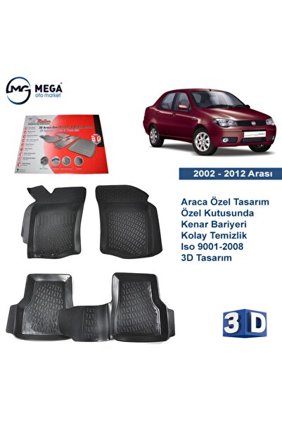 Rizline Fiat Albea 2002-2012 Arası Ri?zli?ne 3d Havuzlu Paspas