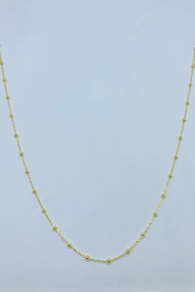 Artuklu Telkari 18 K Altın Kaplama Kadın Gümüş 70 Cm Sık Toplu Forse Zincir