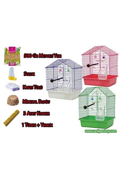 Tropica Kuş Kafesi Ve Tüm Malzeme Seti ** Kampanya+ücretsiz Kargo