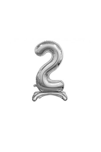 Generic Brand Standing Silver Color Number Foil Balloon 75 cm - 2