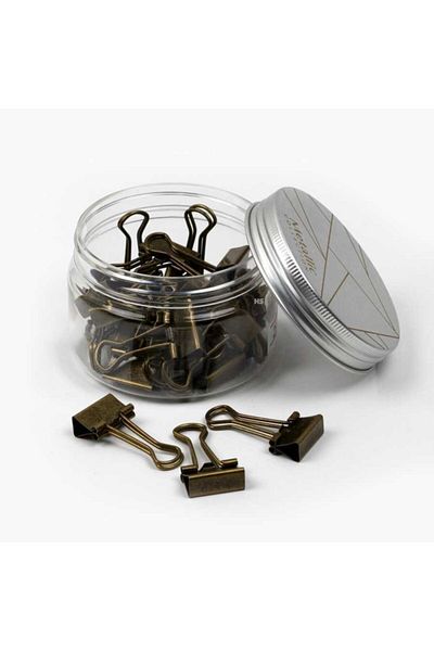 Syloon Bronze Pyrus Flat Jar Clips - Pack of 25