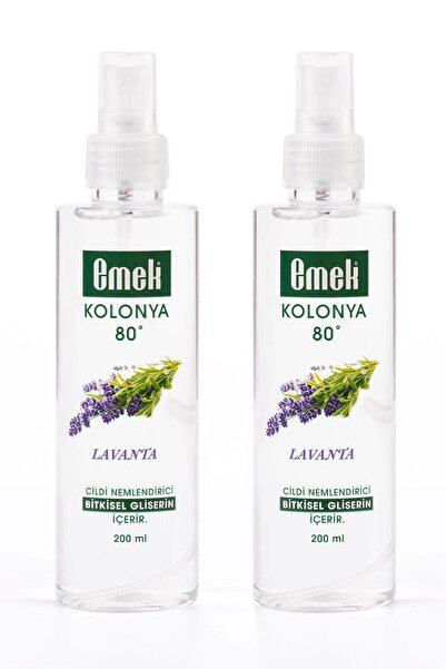 Emek Gliserinli Kolonya Lavanta 2 Adet 200 Ml Sprey