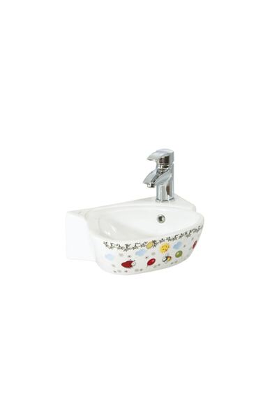 Creavit Çocuk Lavabo Beyaz Dekorlu 38cm