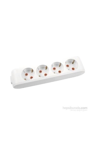 VİKO Multi-let Quadruple Socket Grounded Child Proof Terminal Block-white
