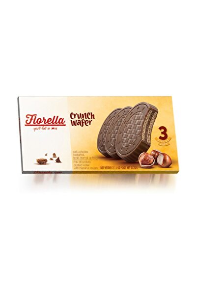 Elvan Fiorella Crunch Wafer Sütlü 1 Kutuda 3 Adet Ambalajlı Crunch Wafer 60 Gr.