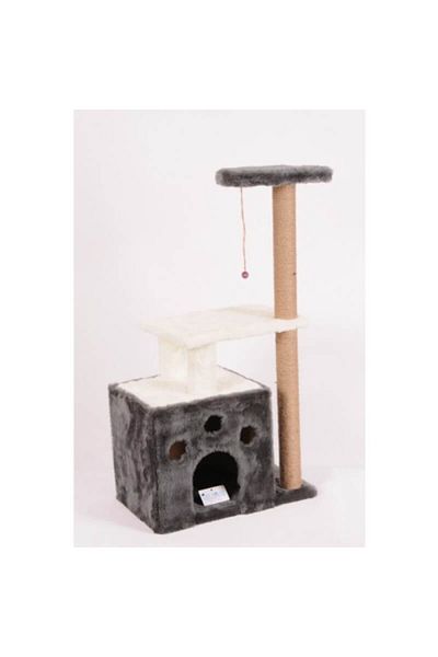 Cathause Cat House S02 Cat Scratching with Nest Gray 97 Cm