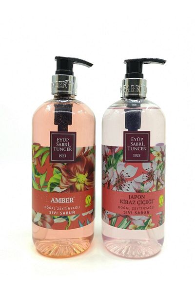 Eyüp Sabri Tuncer Liquid Soap Amber 500 ml And Japanese Cherry Blossom 500 ml